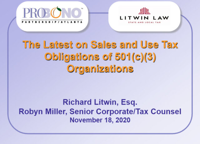 The latest on sales tax obligations